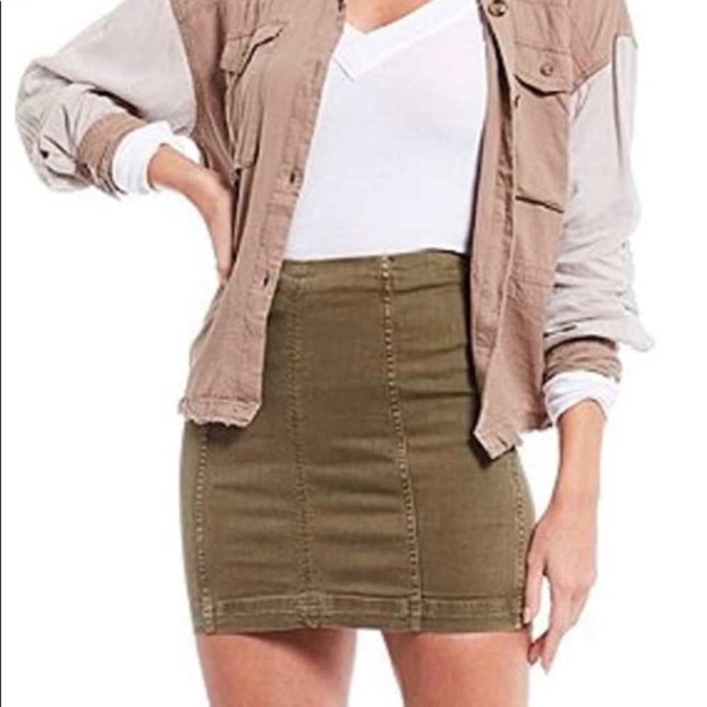 FREE PEOPLE Denim Mini Skirt